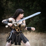 Xena cosplay with sword